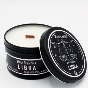LIBRA ZODIAC CRYSTAL CANDLE